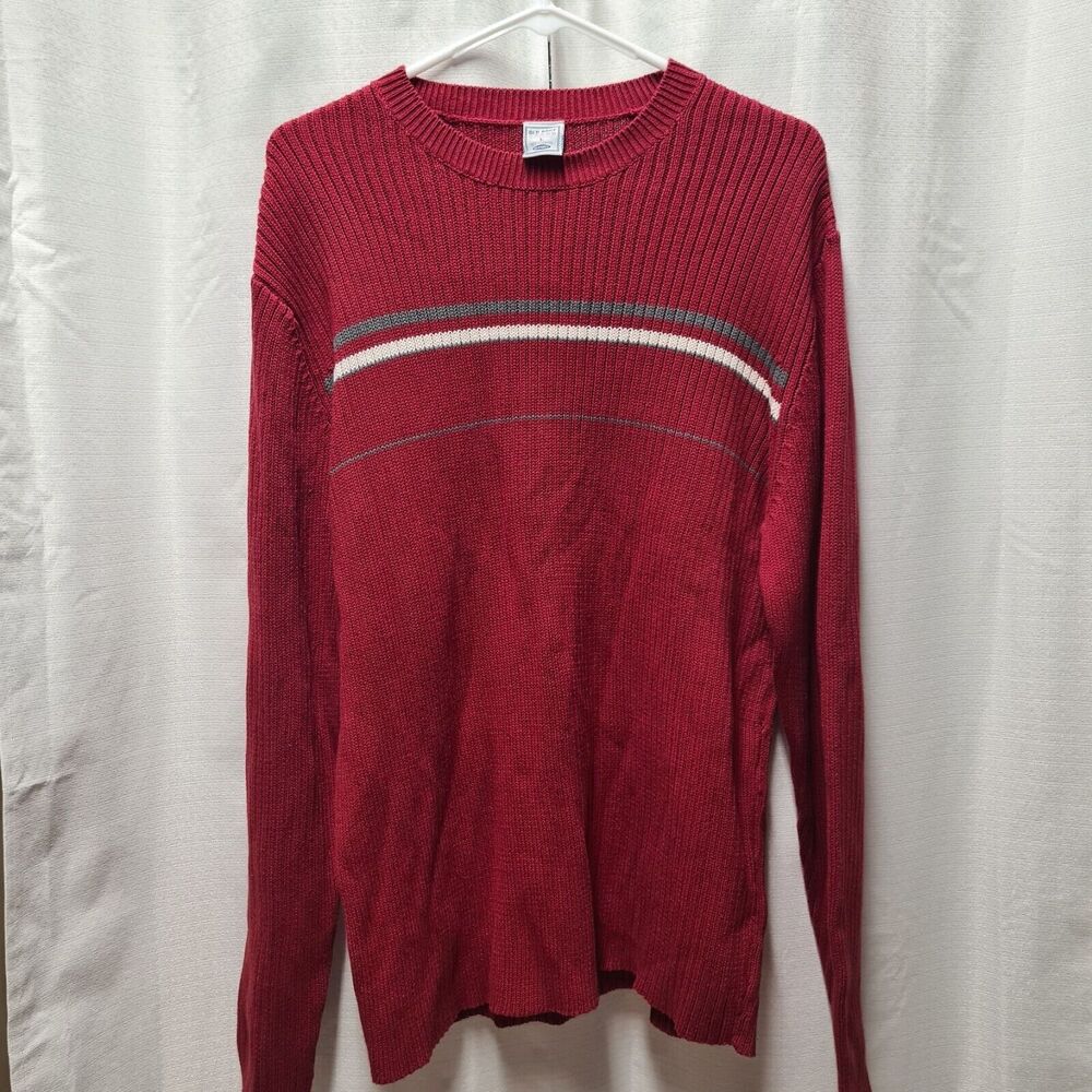 OLD NAVY Mens Large Pullover Sweater Red Long Sleeve